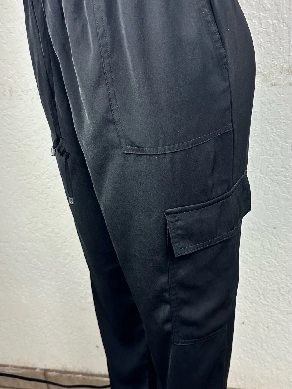 Michael Michael Kors Women’s Black Cargo Jogger Pants XL Drawstring Pull-On